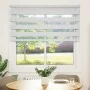 White zebra curtain 145x100 cm, fabric width 140.9 cm, polyester. by , Blinds and blinds - Ref: Foro24-4014738, Price: 26,73 ...