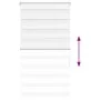 White zebra curtain 75x150 cm, fabric width 70.9 cm, made of polyester. by , Blinds and blinds - Ref: Foro24-4014750, Price: ...