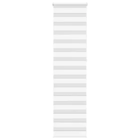 Zebra-Vorhang, weiß, 65x230 cm, Stoffbreite 60,9 cm, aus Polyester. von , Jalousien und Jalousien - Ref: Foro24-4014800, Prei...