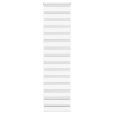 White zebra curtain 65x230 cm, fabric width 60.9 cm, made of polyester. by , Blinds and blinds - Ref: Foro24-4014800, Price: ...