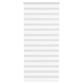 Zebra-Vorhang, weiß, 115x200 cm, Stoffbreite 110,9 cm, aus Polyester. von , Jalousien und Jalousien - Ref: Foro24-4014784, Pr...
