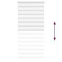 White zebra curtain 115x200 cm, fabric width 110.9 cm, made of polyester. by , Blinds and blinds - Ref: Foro24-4014784, Price...