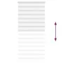 White zebra curtain 110x230 cm, fabric width 105.9 cm, made of polyester. by , Blinds and blinds - Ref: Foro24-4014809, Price...
