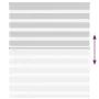 Light gray zebra curtain 130x150cm, fabric width 125.9cm, polyester. by , Blinds and blinds - Ref: Foro24-4014449, Price: 26,...