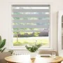 Light gray zebra curtain 95x100cm, fabric width 90.9cm, made of polyester. by , Blinds and blinds - Ref: Foro24-4014416, Pric...