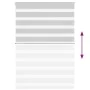 Light gray zebra curtain 95x100cm, fabric width 90.9cm, made of polyester. by , Blinds and blinds - Ref: Foro24-4014416, Pric...