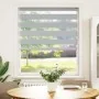Light gray zebra curtain 95x150 cm, fabric width 90.9 cm, made of polyester. by , Blinds and blinds - Ref: Foro24-4014442, Pr...