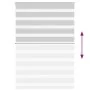 Light gray zebra curtain 95x150 cm, fabric width 90.9 cm, made of polyester. by , Blinds and blinds - Ref: Foro24-4014442, Pr...