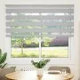 Light gray zebra curtain 155x100cm, fabric width 150.9cm, made of polyester. by , Blinds and blinds - Ref: Foro24-4014428, Pr...