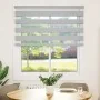 Light gray zebra curtain 120x100cm, fabric width 115.9cm, made of polyester. by , Blinds and blinds - Ref: Foro24-4014421, Pr...