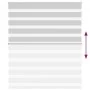 Light gray zebra curtain 120x100cm, fabric width 115.9cm, made of polyester. by , Blinds and blinds - Ref: Foro24-4014421, Pr...