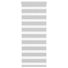 Light gray zebra curtain 60x100cm, fabric width 55.9cm, made of polyester. by , Blinds and blinds - Ref: Foro24-4014409, Pric...