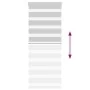 Light gray zebra curtain 60x150 cm, fabric width 55.9 cm, made of polyester. by , Blinds and blinds - Ref: Foro24-4014435, Pr...