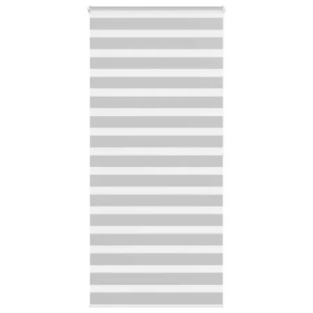 Light gray zebra curtain 95x200cm, fabric width 90.9 cm, made of polyester. by , Blinds and blinds - Ref: Foro24-4014468, Pri...