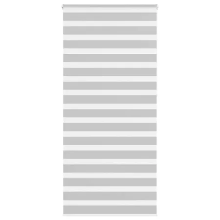 Light gray zebra curtain 95x230 cm, fabric width 90.9 cm, made of polyester. by , Blinds and blinds - Ref: Foro24-4014494, Pr...