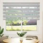 Light gray zebra curtain 155x150cm, fabric width 150.9cm, polyester. by , Blinds and blinds - Ref: Foro24-4014454, Price: 29,...