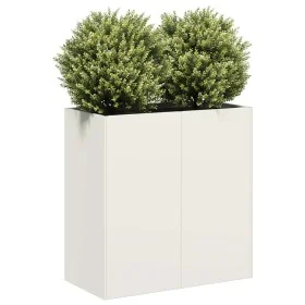 Pflanzgefäß aus kaltgewalztem Stahl in Weiß 80x40x80 cm von , Töpfe und Pflanzgefäße - Ref: Foro24-860711, Preis: 121,67 €, R...