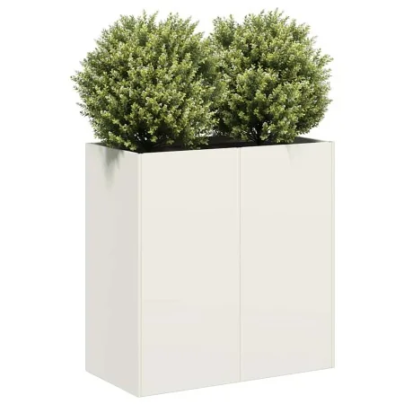 Cold-rolled white steel planter 80x40x80 cm by , Pots and planters - Ref: Foro24-860711, Price: 121,61 €, Discount: %