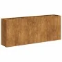 Rusted planter 200x40x80 cm corten steel by , Pots and planters - Ref: Foro24-860730, Price: 187,88 €, Discount: %