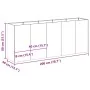Rusted planter 200x40x80 cm corten steel by , Pots and planters - Ref: Foro24-860730, Price: 187,88 €, Discount: %