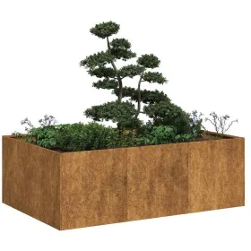Jardinera oxidada 120x80x40 cm acero corten de , Maceteros y jardineras - Ref: Foro24-860751, Precio: 78,66 €, Descuento: %