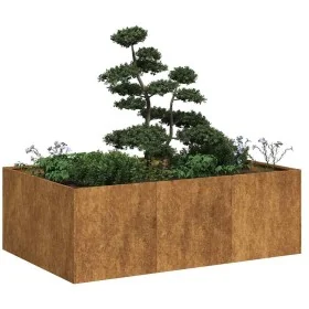 Rusted planter 120x80x40 cm corten steel by , Pots and planters - Ref: Foro24-860751, Price: 78,67 €, Discount: %