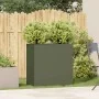 Pflanzgefäß aus kaltgewalztem Stahl in Olivgrün 80x40x80 cm von , Töpfe und Pflanzgefäße - Ref: Foro24-860713, Preis: 97,71 €...