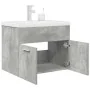 Badezimmermöbel mit integriertem Waschbecken und grauem Betonhahn. von , Badezimmermöbel - Ref: Foro24-3324889, Preis: 186,15...