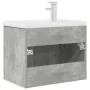Badezimmermöbel mit integriertem Waschbecken und grauem Betonhahn. von , Badezimmermöbel - Ref: Foro24-3324889, Preis: 186,15...