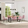 Dining chairs 6 units pink velvet by , dining chairs - Ref: Foro24-3315618, Price: 260,67 €, Discount: %