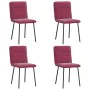 Sillas de comedor 4 unidades terciopelo rojo tinto de , Sillas de comedor - Ref: Foro24-3315314, Precio: 166,25 €, Descuento: %