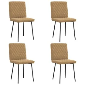 Sillas de comedor 4 unidades terciopelo marrón de , Sillas de comedor - Ref: Foro24-3315211, Precio: 165,12 €, Descuento: %