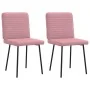 Sillas de comedor 2 unidades terciopelo rosa de , Sillas de comedor - Ref: Foro24-4101137, Precio: 87,82 €, Descuento: %