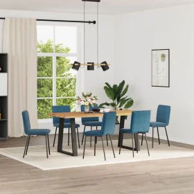 Esstischstühle, 6 Stück, blauer Samt von , Essstühle - Ref: Foro24-3315624, Preis: 261,07 €, Rabatt: %