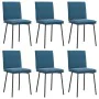 Esstischstühle, 6 Stück, blauer Samt von , Essstühle - Ref: Foro24-3315624, Preis: 261,07 €, Rabatt: %
