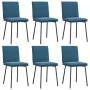 Sillas de comedor 6 unidades terciopelo azul de , Sillas de comedor - Ref: Foro24-3315624, Precio: 261,05 €, Descuento: %