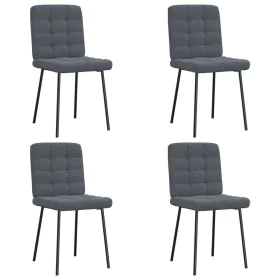 Esstischstühle, 4 Stück, dunkelgraues Samtgewebe. von , Essstühle - Ref: Foro24-3315181, Preis: 171,11 €, Rabatt: %