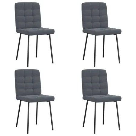 Sillas de comedor 4 unidades terciopelo gris oscuro de , Sillas de comedor - Ref: Foro24-3315181, Precio: 171,43 €, Descuento: %
