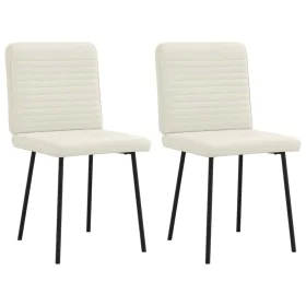 Dining chairs 2 units cream velvet by , dining chairs - Ref: Foro24-4101142, Price: 88,48 €, Discount: %