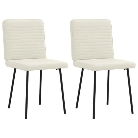 Esszimmerstühle, 2 Stück, cremefarbenes Samtgewebe von , Essstühle - Ref: Foro24-4101142, Preis: 88,48 €, Rabatt: %
