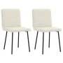 Esszimmerstühle, 2 Stück, cremefarbenes Samtgewebe von , Essstühle - Ref: Foro24-4101142, Preis: 88,48 €, Rabatt: %
