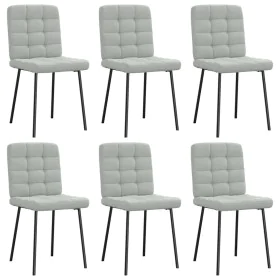 Drehbare Esszimmerstühle, 6 Stück, hellgraues Samtgewebe. von , Essstühle - Ref: Foro24-3315450, Preis: 254,86 €, Rabatt: %