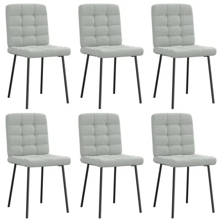 Sillas de comedor giratorias 6 uds terciopelo gris claro de , Sillas de comedor - Ref: Foro24-3315450, Precio: 254,84 €, Desc...
