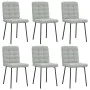 Drehbare Esszimmerstühle, 6 Stück, hellgraues Samtgewebe. von , Essstühle - Ref: Foro24-3315450, Preis: 254,86 €, Rabatt: %
