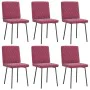 Esstischstühle, 6 Stück, Samt, Weinrot. von , Essstühle - Ref: Foro24-3315478, Preis: 246,08 €, Rabatt: %