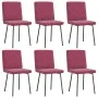 Sillas de comedor 6 unidades terciopelo rojo tinto de , Sillas de comedor - Ref: Foro24-3315478, Precio: 246,05 €, Descuento: %