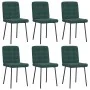 Esstischstühle, 6 Stück, dunkelgrüner Samt von , Essstühle - Ref: Foro24-3315452, Preis: 256,59 €, Rabatt: %