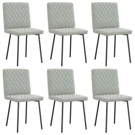 Drehbare Esszimmerstühle, 6 Stück, hellgraues Samtgewebe. von , Essstühle - Ref: Foro24-3315473, Preis: 248,04 €, Rabatt: %