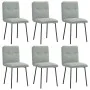 Drehbare Esszimmerstühle, 6 Stück, hellgraues Samtgewebe. von , Essstühle - Ref: Foro24-3315679, Preis: 256,44 €, Rabatt: %