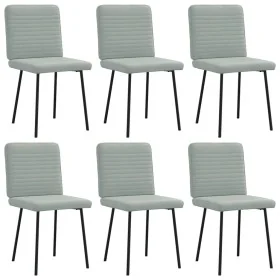 Drehbare Esszimmerstühle, 6 Stück, hellgraues Samtgewebe. von , Essstühle - Ref: Foro24-3315503, Preis: 250,14 €, Rabatt: %